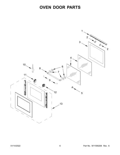 OVEN DOOR PARTS