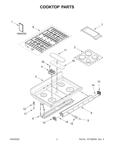 COOKTOP PARTS