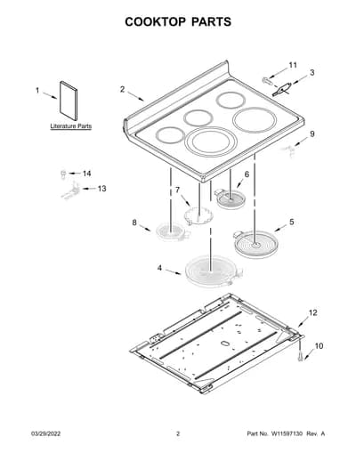 COOKTOP PARTS