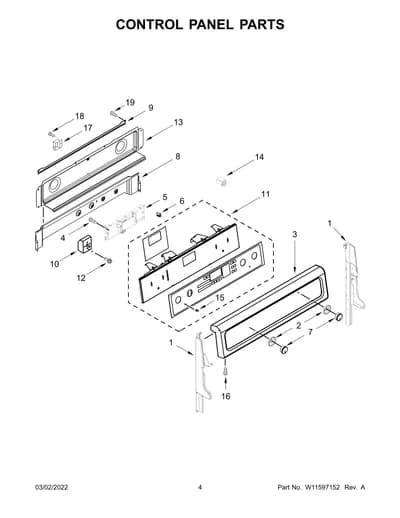 CONTROL PANEL PARTS