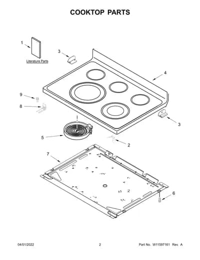 COOKTOP PARTS