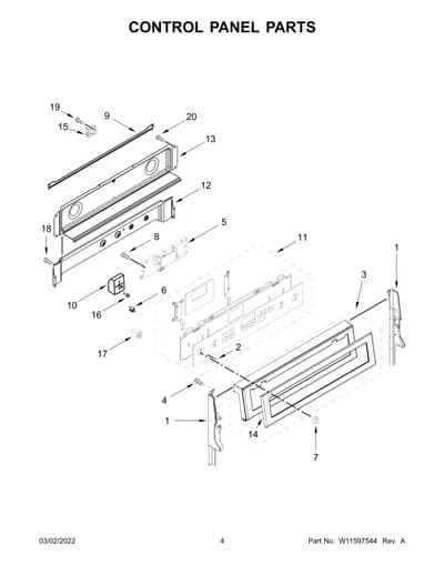CONTROL PANEL PARTS