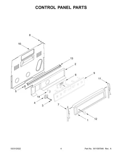 CONTROL PANEL PARTS