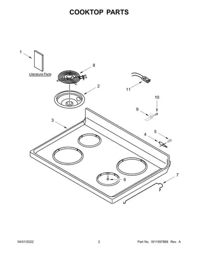 COOKTOP PARTS