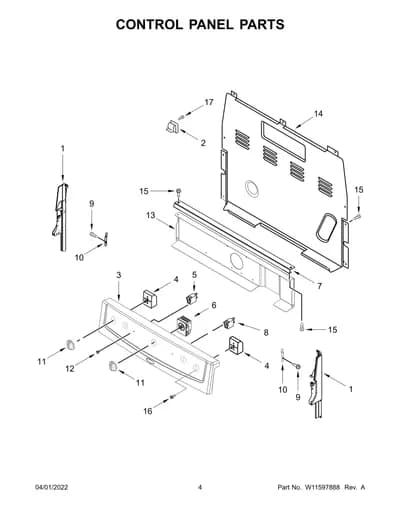 CONTROL PANEL PARTS