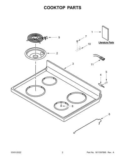 COOKTOP PARTS