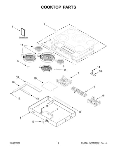 COOKTOP PARTS