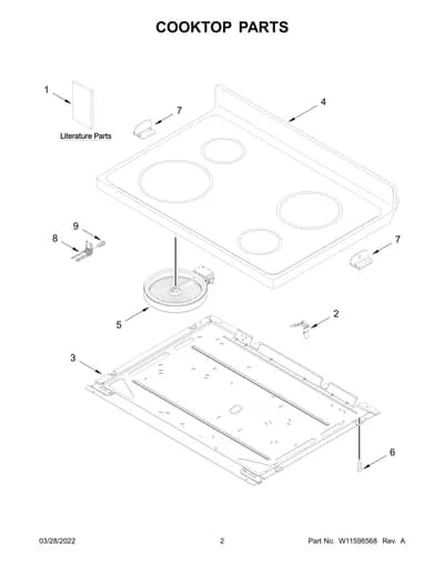 COOKTOP PARTS