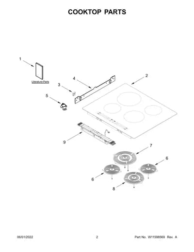 COOKTOP PARTS