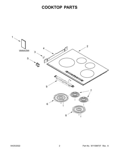 COOKTOP PARTS