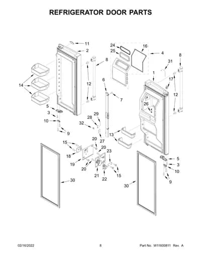 REFRIGERATOR DOOR PARTS