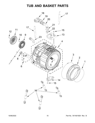 TUB AND BASKET PARTS