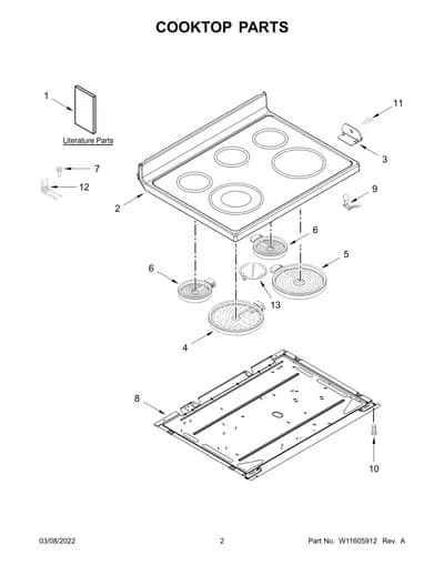COOKTOP PARTS
