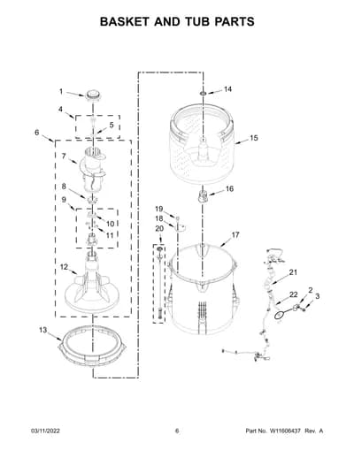 BASKET AND TUB PARTS