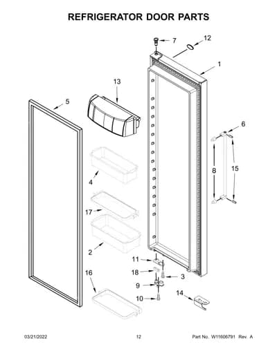 REFRIGERATOR DOOR PARTS