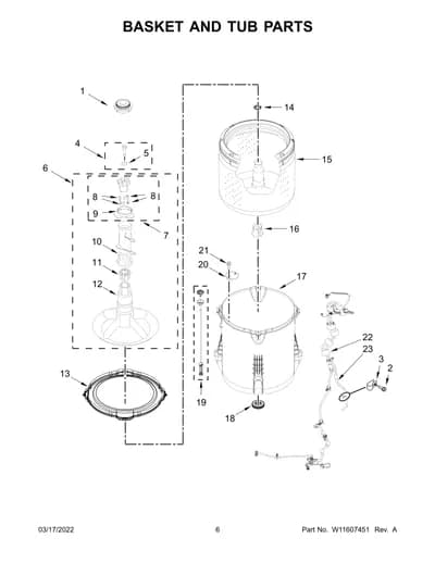 BASKET AND TUB PARTS