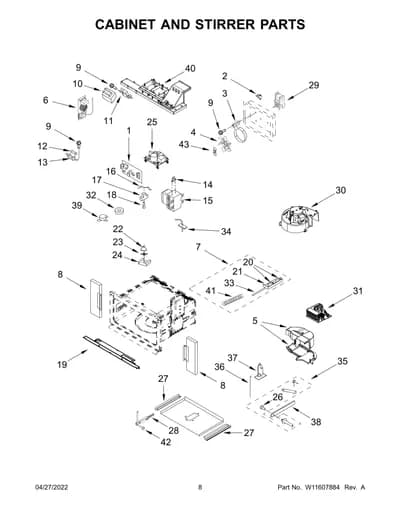 CABINET AND STIRRER PARTS