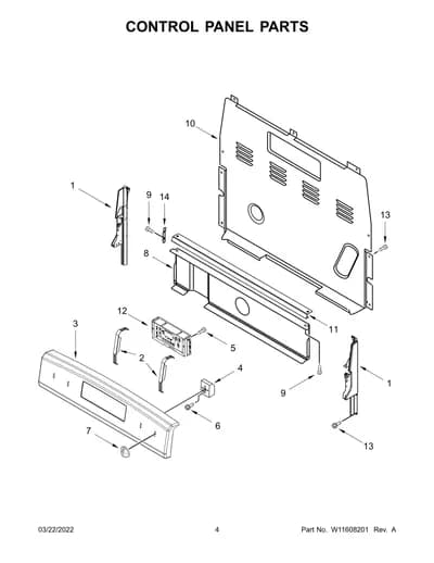 CONTROL PANEL PARTS