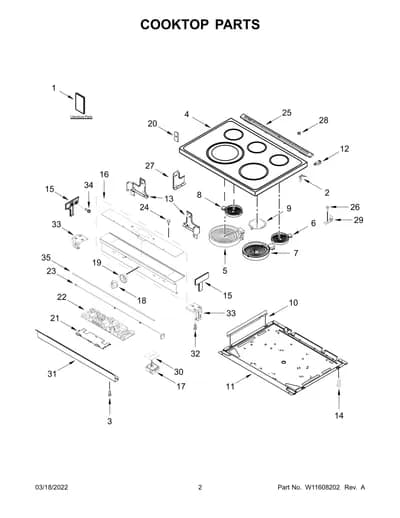COOKTOP PARTS