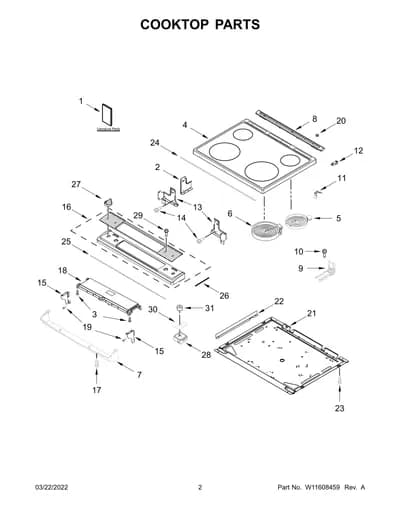 COOKTOP PARTS