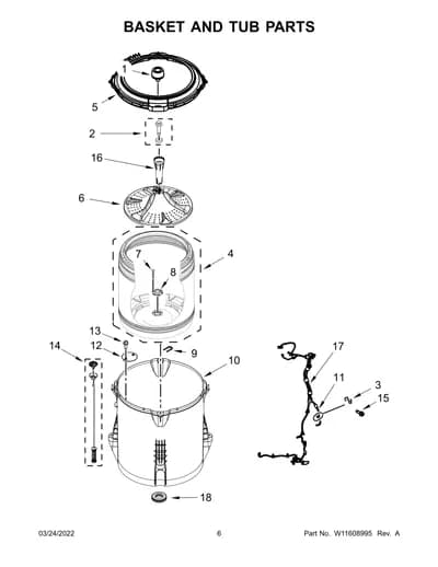 BASKET AND TUB PARTS