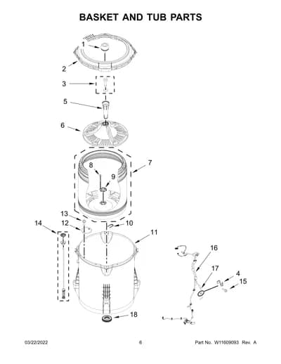 BASKET AND TUB PARTS