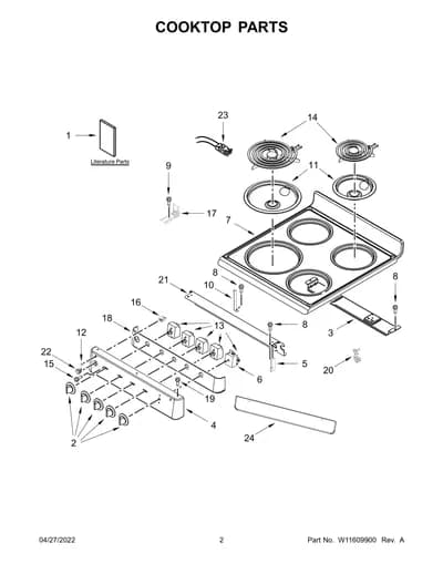 COOKTOP PARTS