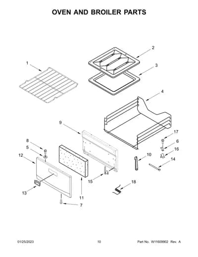 OVEN AND BROILER PARTS