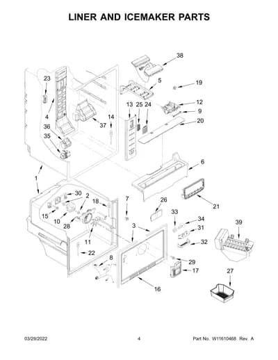 LINER AND ICEMAKER PARTS