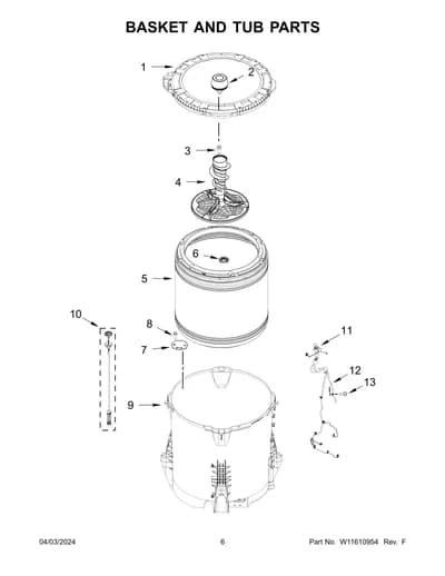 BASKET AND TUB PARTS