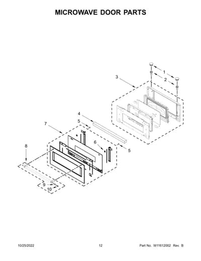 MICROWAVE DOOR PARTS