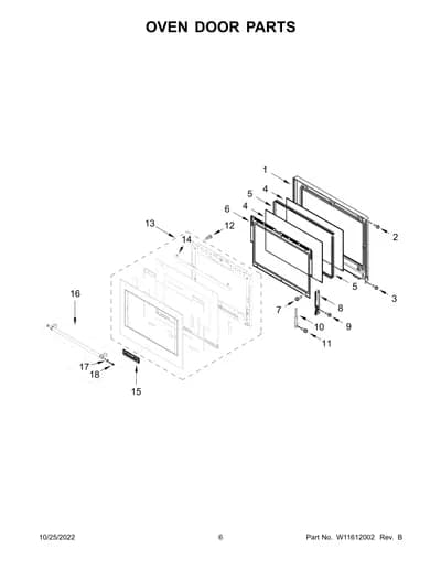 OVEN DOOR PARTS