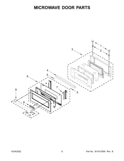 MICROWAVE DOOR PARTS