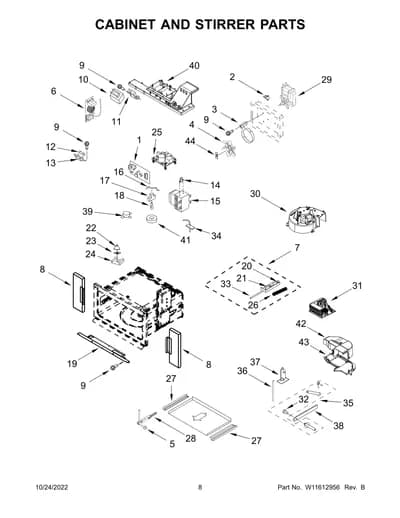 CABINET AND STIRRER PARTS