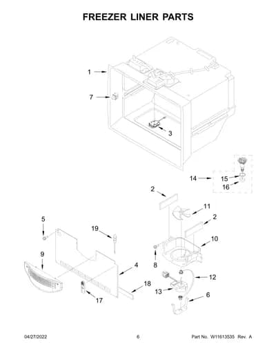 FREEZER LINER PARTS
