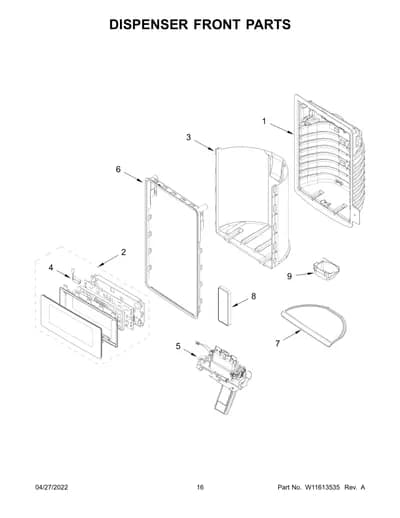 DISPENSER FRONT PARTS