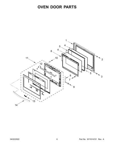 OVEN DOOR PARTS
