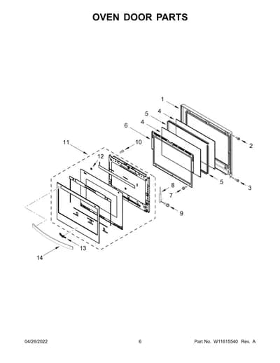 OVEN DOOR PARTS