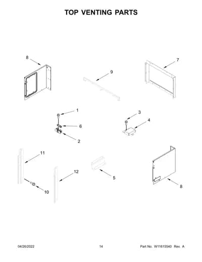 TOP VENTING PARTS
