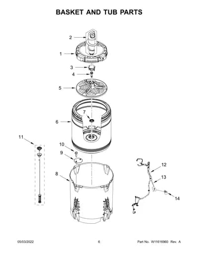 BASKET AND TUB PARTS