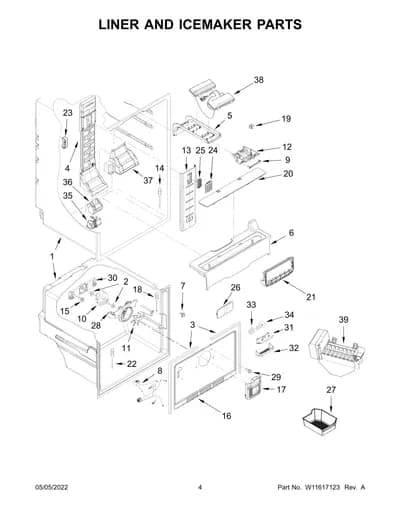 LINER AND ICEMAKER PARTS
