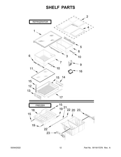 SHELF PARTS