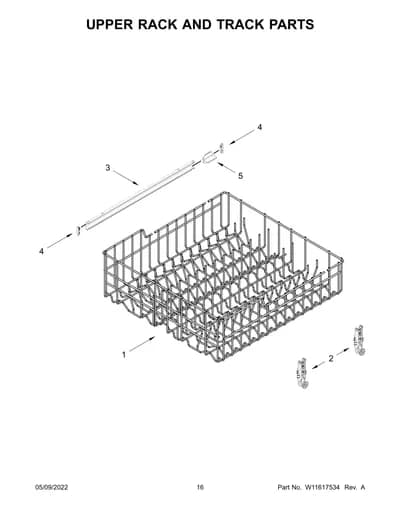 UPPER RACK AND TRACK PARTS