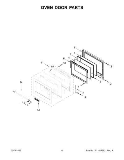 OVEN DOOR PARTS