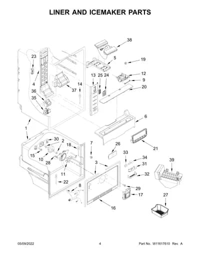 LINER AND ICEMAKER PARTS