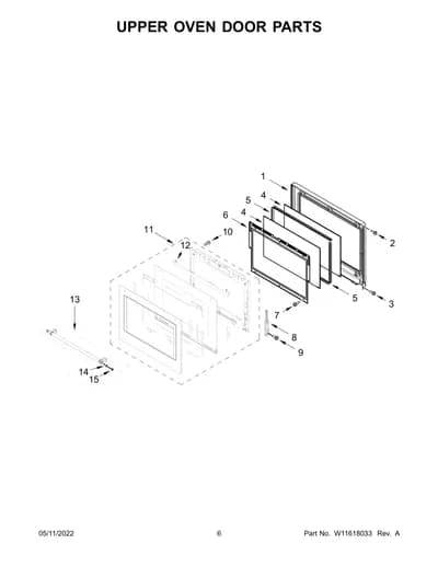 UPPER OVEN DOOR PARTS