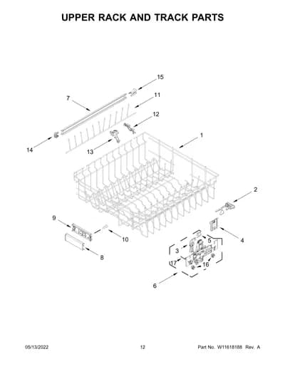 UPPER RACK AND TRACK PARTS