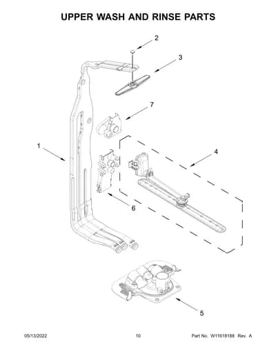 UPPER WASH AND RINSE PARTS