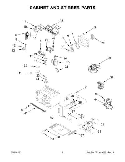 CABINET AND STIRRER PARTS