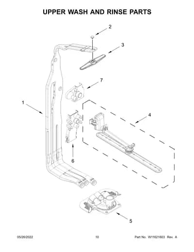 UPPER WASH AND RINSE PARTS